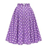 Jupe Vintage Violette Pois Blancs Pin-Up 50's