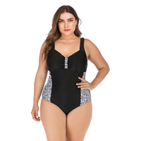 Maillot de Bain Léopard Rétro Femme Ronde