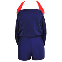 Maillot De Bain Vintage Tankini Bleu Rouge Années 50