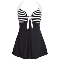 Maillot De Bain Vintage Tankini Noir Et Blanc Vintage-Dressing