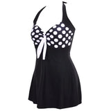 Maillot De Bain Vintage Tankini Noir à Pois Blancs Vintage-Dressing