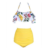 Maillot De Bain Vintage Fleurs Jaunes Années 60