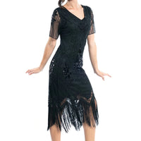 Robe Gatsby Le Magnifique Noir Intense Années 20