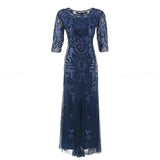Robe Années 20 Bleue Vintage Rétro Chic