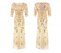 Robe Années 20 Ivoire Vintage Rétro Chic 1