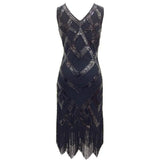 Robe Année 20 Vintage Noire Gatsby 1
