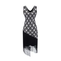 Robe Charleston Femme Noir Argent Vintage-Dressing