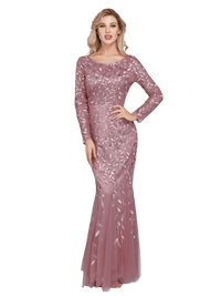 Robe De Soirée Chic Gatsby Mauve Vintage