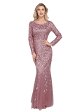 Robe De Soirée Chic Gatsby Mauve Vintage