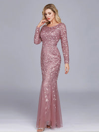 Robe De Soirée Chic Gatsby Mauve Vintage 3