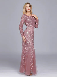 Robe De Soirée Chic Gatsby Mauve Vintage 2