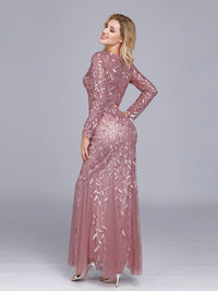 Robe De Soirée Chic Gatsby Mauve Vintage 1