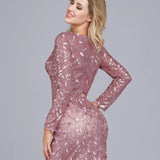 Robe De Soirée Chic Gatsby Mauve Vintage 4