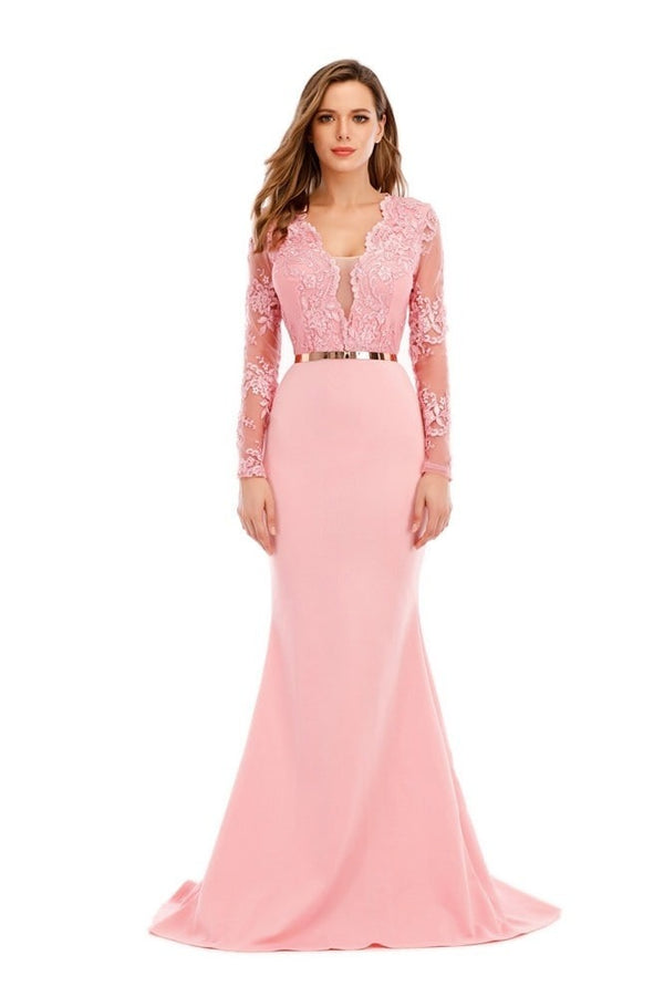 Robe De Soirée Dentelle Rose