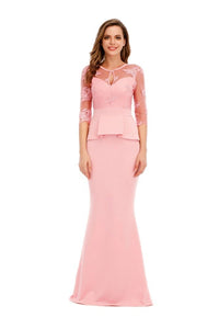 Robe Cocktail Longue Rose Chic