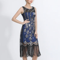 Robe Esprit Gatsby Bleue Années Folles 1