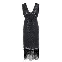 Robe Esprit Gatsby Noir Intense Rétro Chic Vintage