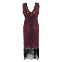 Robe Esprit Gatsby Rouge et Noir Rétro Chic Vintage