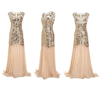 Robe Gatsby Année 20 Beige Rétro Chic 2