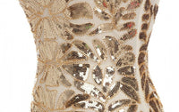 Robe Gatsby Année 20 Beige Rétro Chic 3