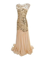 Robe Gatsby Année 20 Beige Rétro Chic 1