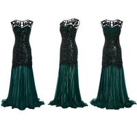 Robe Gatsby Année 20 Verte Rétro Chic 1