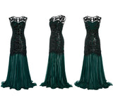 Robe Gatsby Année 20 Verte Rétro Chic 1