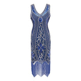 Robe Gatsby Charleston Bleue Années Folles