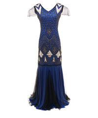 Robe Gatsby Charleston Bleue Années 20 