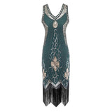 Robe Gatsby Charleston Vert Chic Années 20