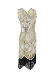 Robe Gatsby Courte Beige Années Folles 1