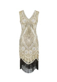 Robe Gatsby Courte Beige Années Folles