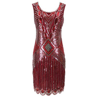 Robe Gatsby Courte Rouge Rétro Chic