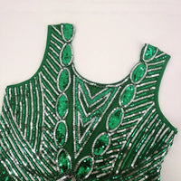 Robe Gatsby Courte Verte Rétro Chic 2