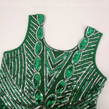 Robe Gatsby Courte Verte Rétro Chic 2