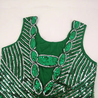 Robe Gatsby Courte Verte Rétro Chic 3