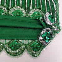 Robe Gatsby Courte Verte Rétro Chic 5
