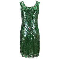 Robe Gatsby Courte Verte Rétro Chic