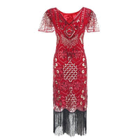 Robe Gatsby Haute Couture Rouge Année Folles