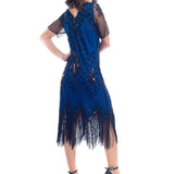 Robe Gatsby Le Magnifique Bleu Intense Années Folles 1