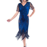 Robe Gatsby Le Magnifique Bleu Intense Années Folles