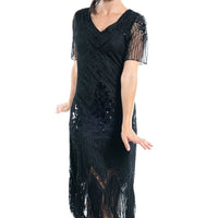 Robe Gatsby Le Magnifique Noir Intense Années 20 1