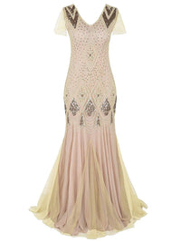 Robe Gatsby Longue Haute Couture Ivoire Rétro Chic