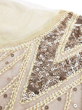 Robe Gatsby Longue Haute Couture Ivoire Rétro Chic 4