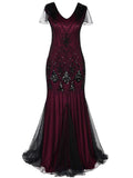 Robe Gatsby Longue Haute Couture Pourpre Rétro Chic