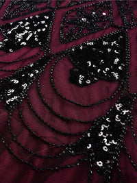 Robe Gatsby Longue Haute Couture Pourpre Rétro Chic 3