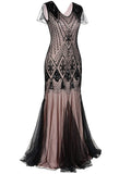 Robe Gatsby Longue Haute Couture Rose Rétro Chic 1