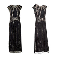 Robe Gatsby Longue Noire Années Folles