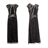 Robe Gatsby Longue Noire Années Folles