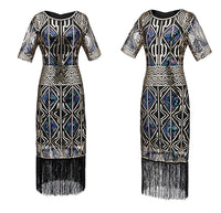 Robe Gatsby Longue Or Années 20 Rétro Chic 1